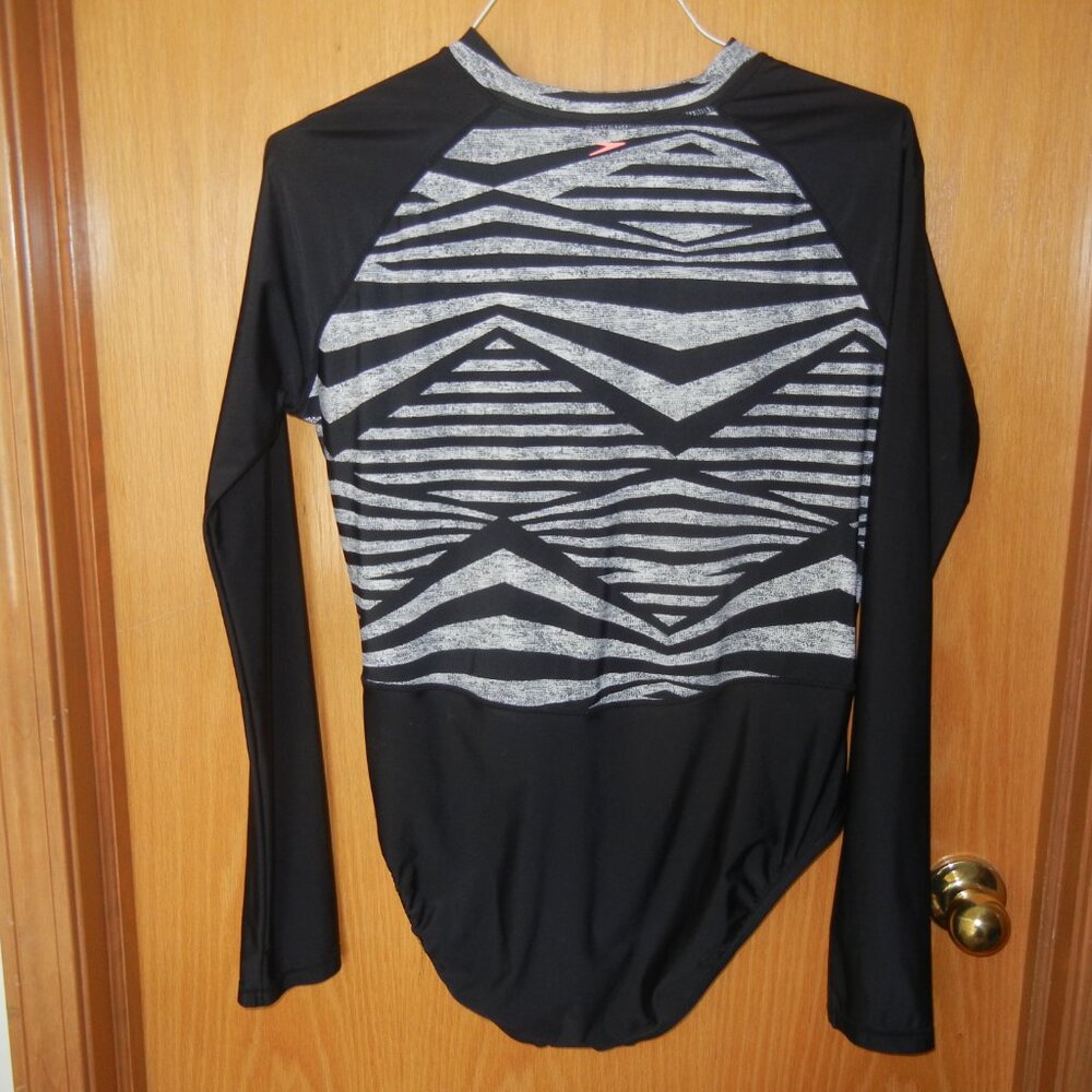 Speedo XL UV Protection Bathing Swim Suit Long-Sleeve Full Zip Crew Neck One Pc - Picture 3 of 13